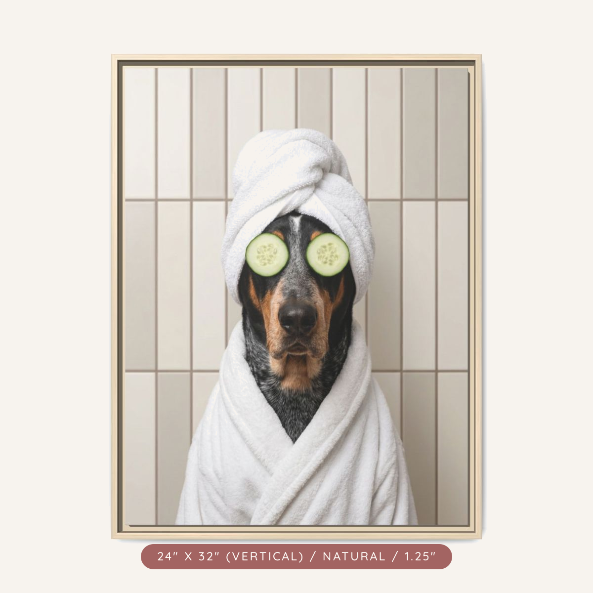 Custom Spa Portrait on Matte Canvas, Framed — Pampered & Framed — view 52