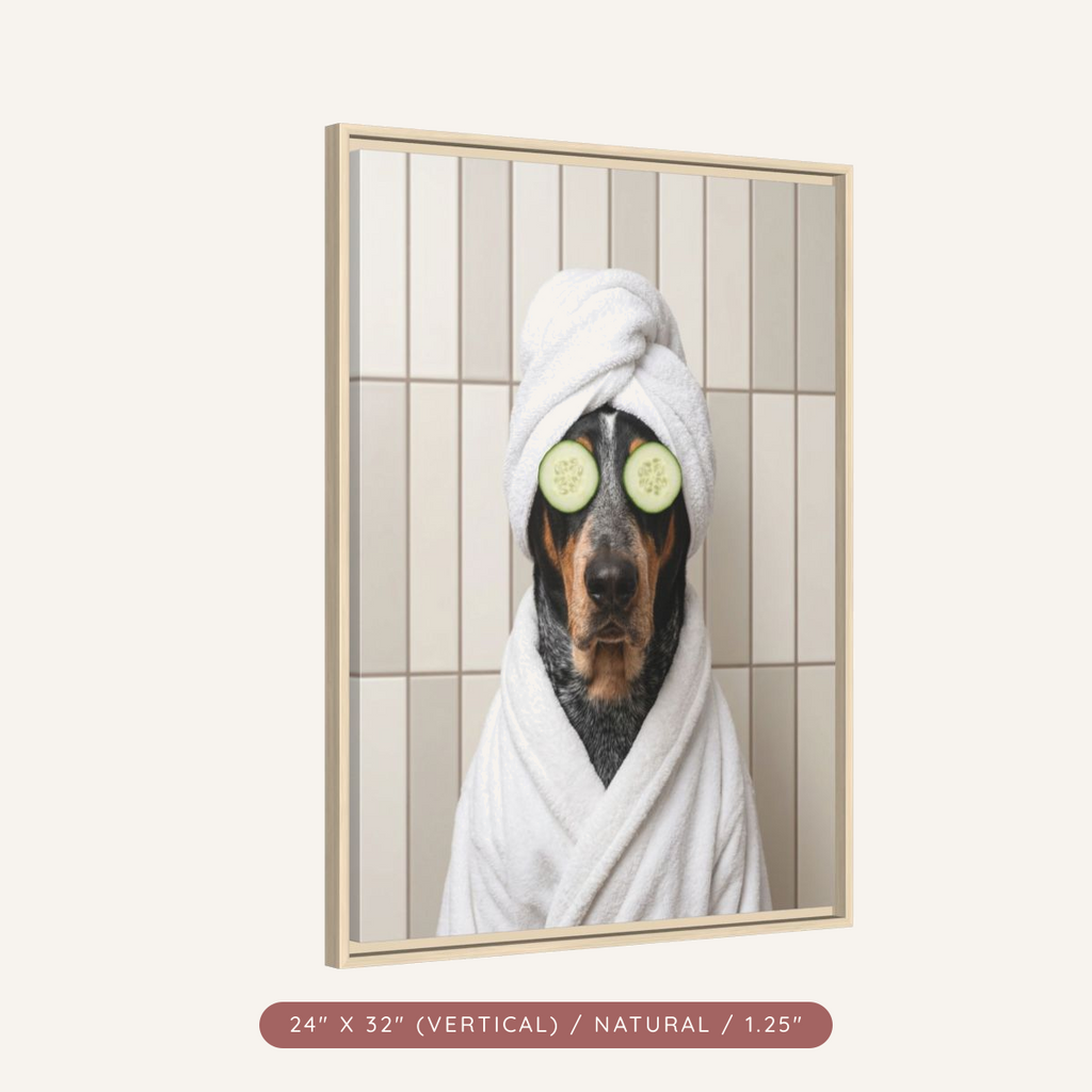 Custom Spa Portrait on Matte Canvas, Framed — Pampered & Framed — view 56