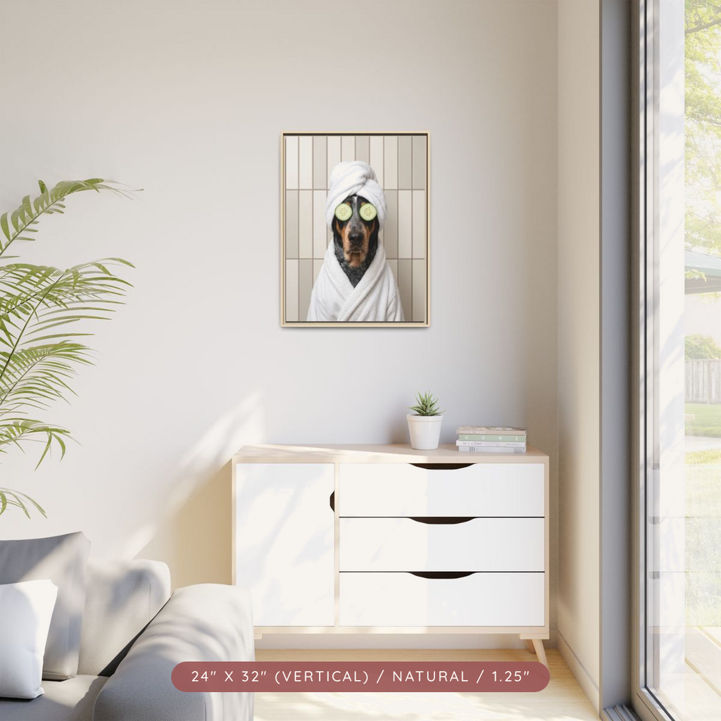 Custom Spa Portrait on Matte Canvas, Framed — Pampered & Framed — view 60