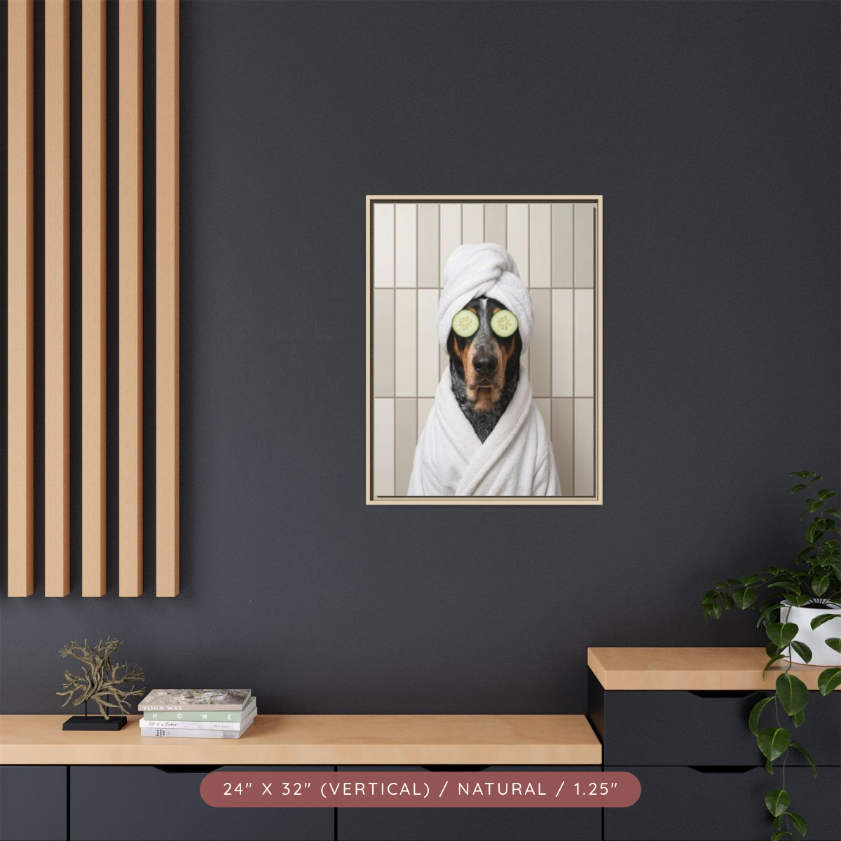 Custom Spa Portrait on Matte Canvas, Framed — Pampered & Framed — view 64