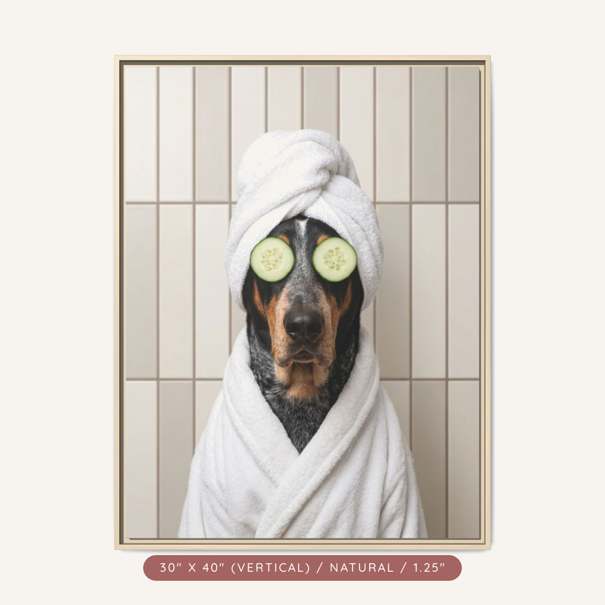 Custom Spa Portrait on Matte Canvas, Framed — Pampered & Framed — view 66