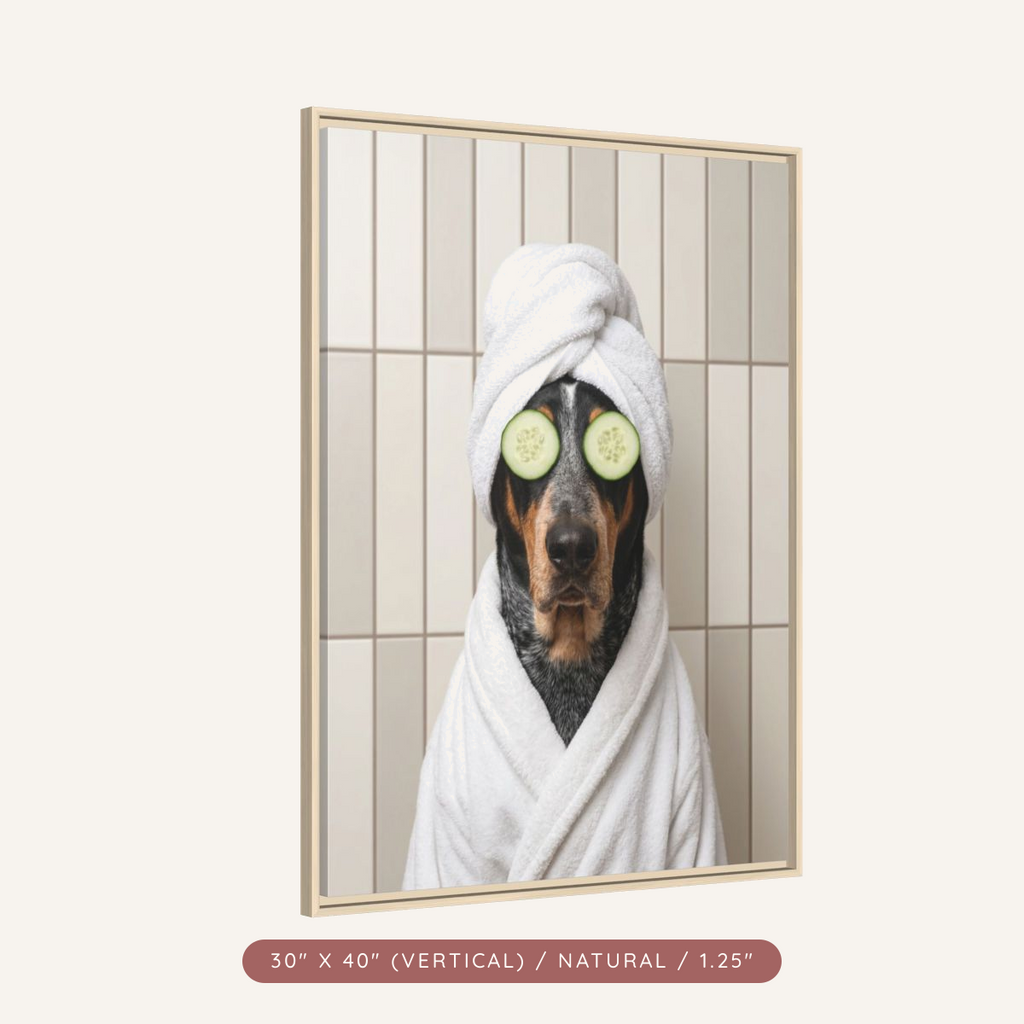 Custom Spa Portrait on Matte Canvas, Framed — Pampered & Framed — view 70