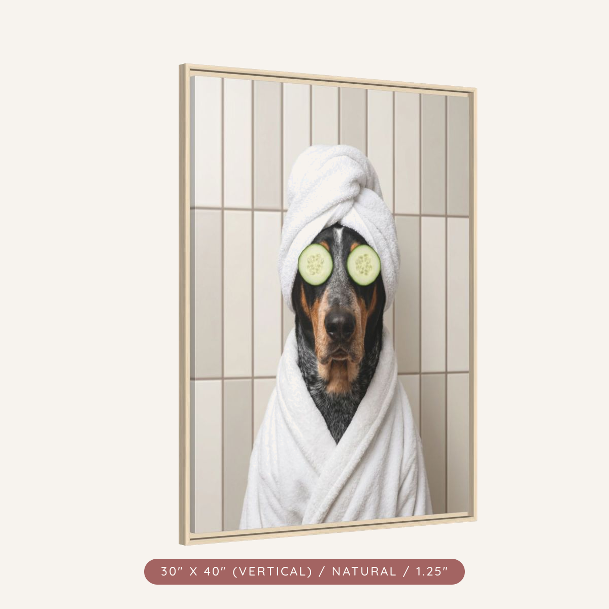 Custom Spa Portrait on Matte Canvas, Framed — Pampered & Framed — view 70