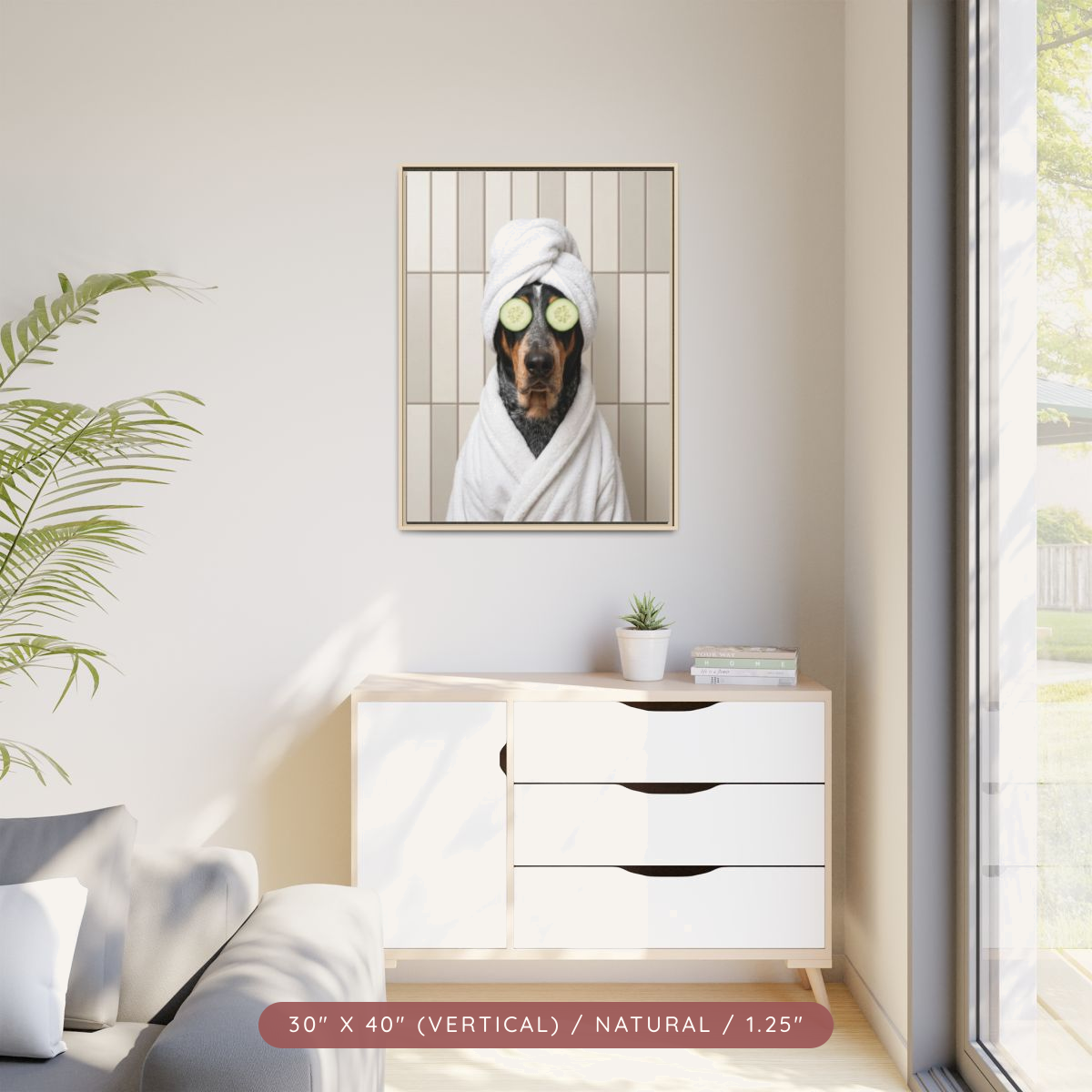 Custom Spa Portrait on Matte Canvas, Framed — Pampered & Framed — view 74
