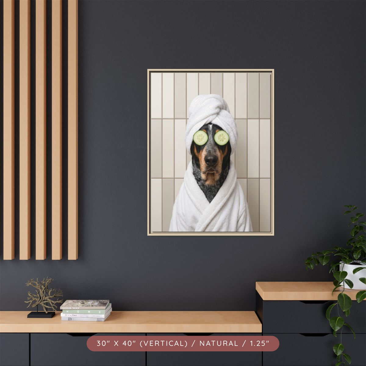 Custom Spa Portrait on Matte Canvas, Framed — Pampered & Framed — view 78