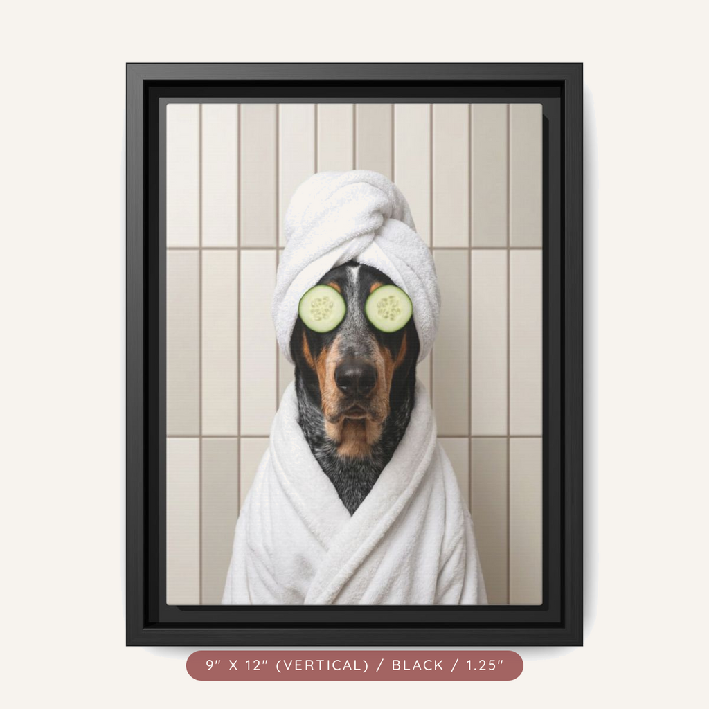 Custom Spa Portrait on Matte Canvas, Framed — Pampered & Framed — view 3