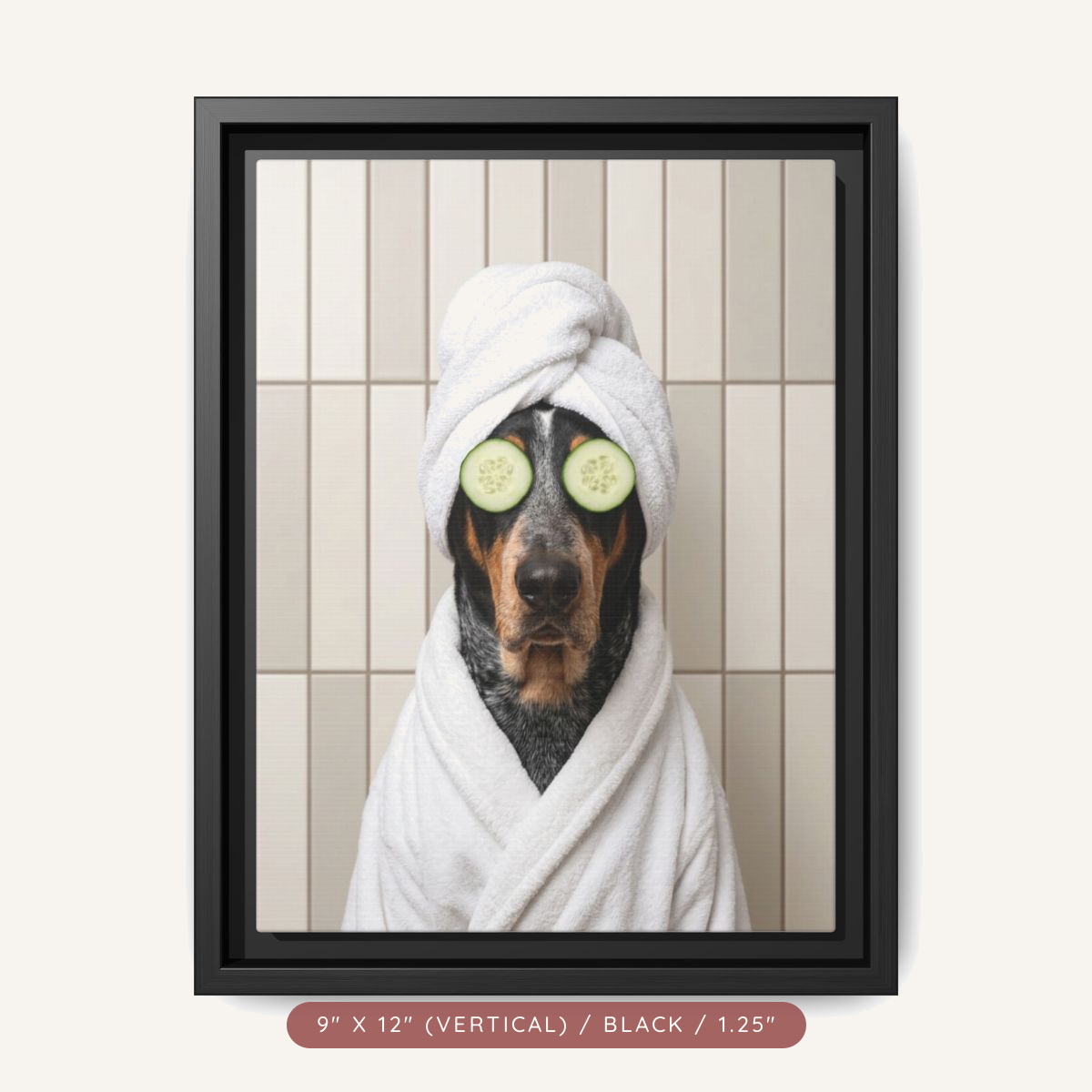 Custom Spa Portrait on Matte Canvas, Framed — Pampered & Framed — view 3