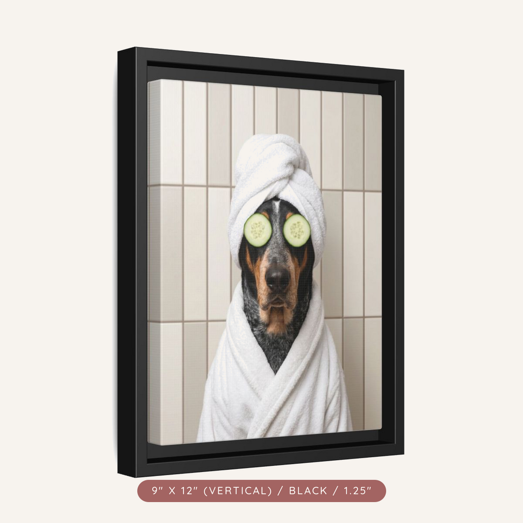 Custom Spa Portrait on Matte Canvas, Framed — Pampered & Framed — view 7