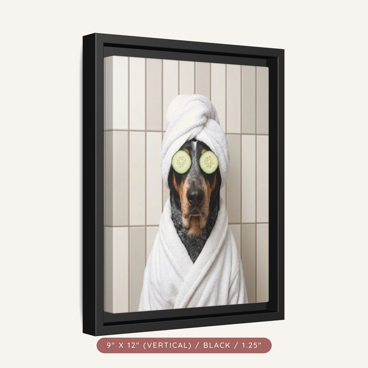 Custom Spa Portrait on Matte Canvas, Framed — Pampered & Framed — view 7