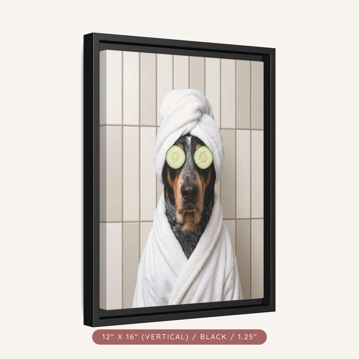 Custom Spa Portrait on Matte Canvas, Framed — Pampered & Framed — view 23
