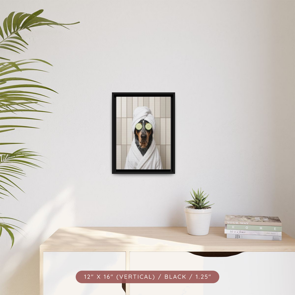 Custom Spa Portrait on Matte Canvas, Framed — Pampered & Framed — view 27