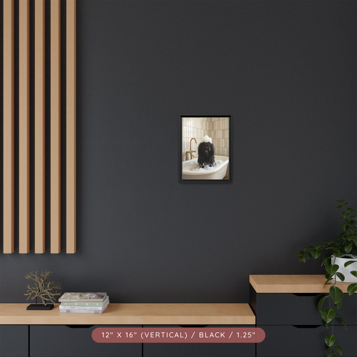 Custom Bath Portrait, Framed Matte Canvas — Bubble Bath Bliss — view 31