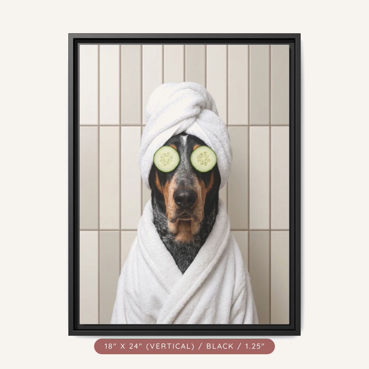 Custom Spa Portrait on Matte Canvas, Framed — Pampered & Framed — view 36
