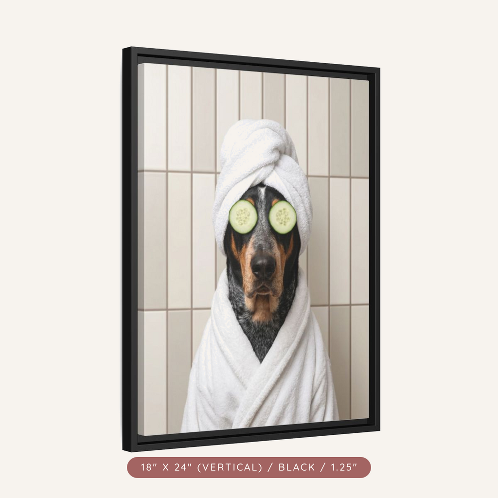 Custom Spa Portrait on Matte Canvas, Framed — Pampered & Framed — view 40