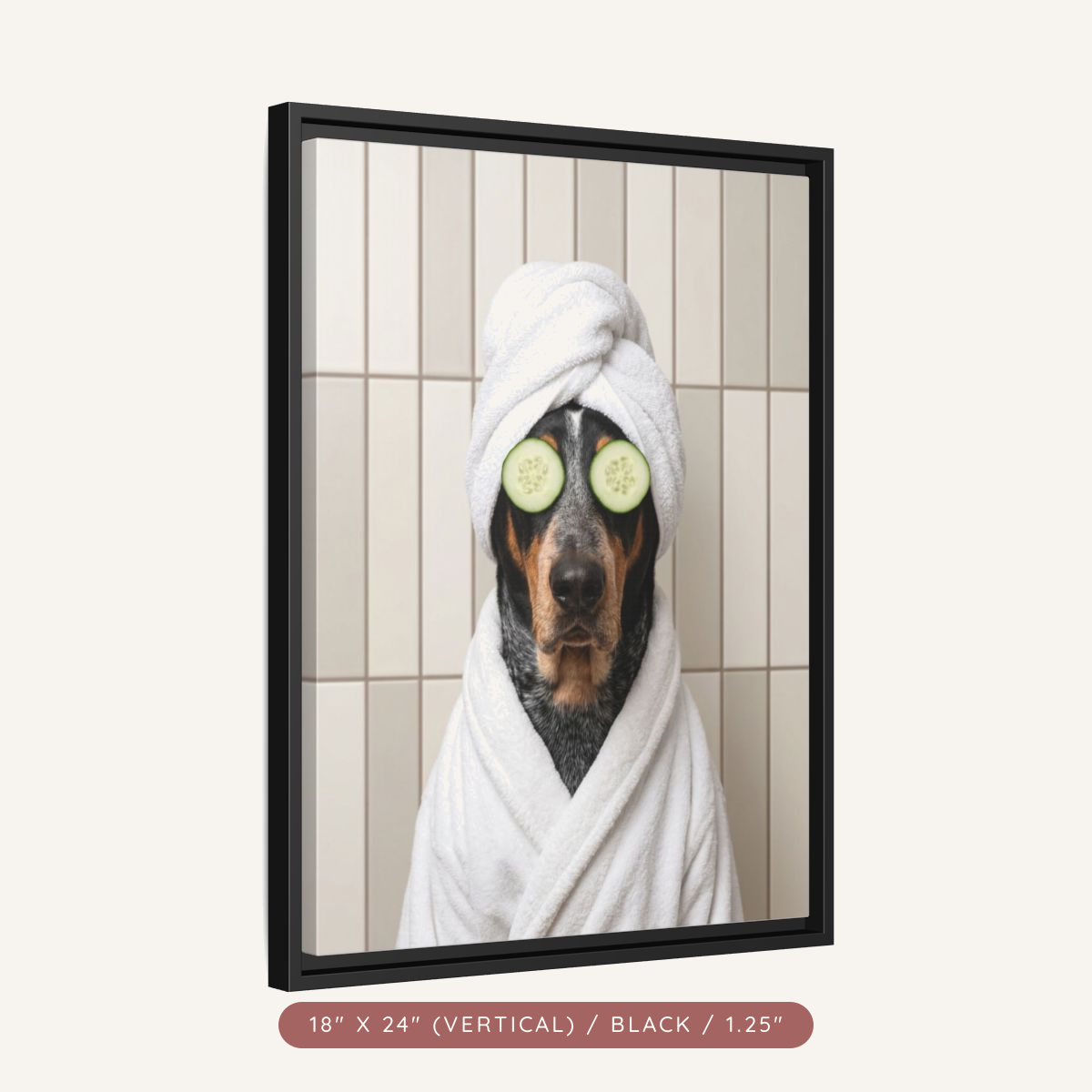 Custom Spa Portrait on Matte Canvas, Framed — Pampered & Framed — view 40
