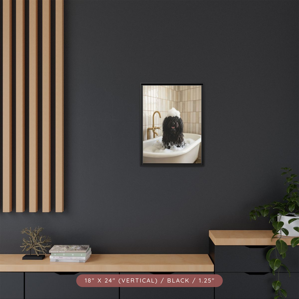 Custom Bath Portrait, Framed Matte Canvas — Bubble Bath Bliss — view 48