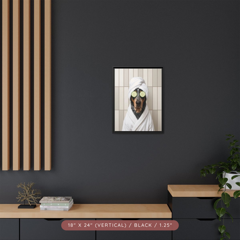 Custom Spa Portrait on Matte Canvas, Framed — Pampered & Framed — view 48