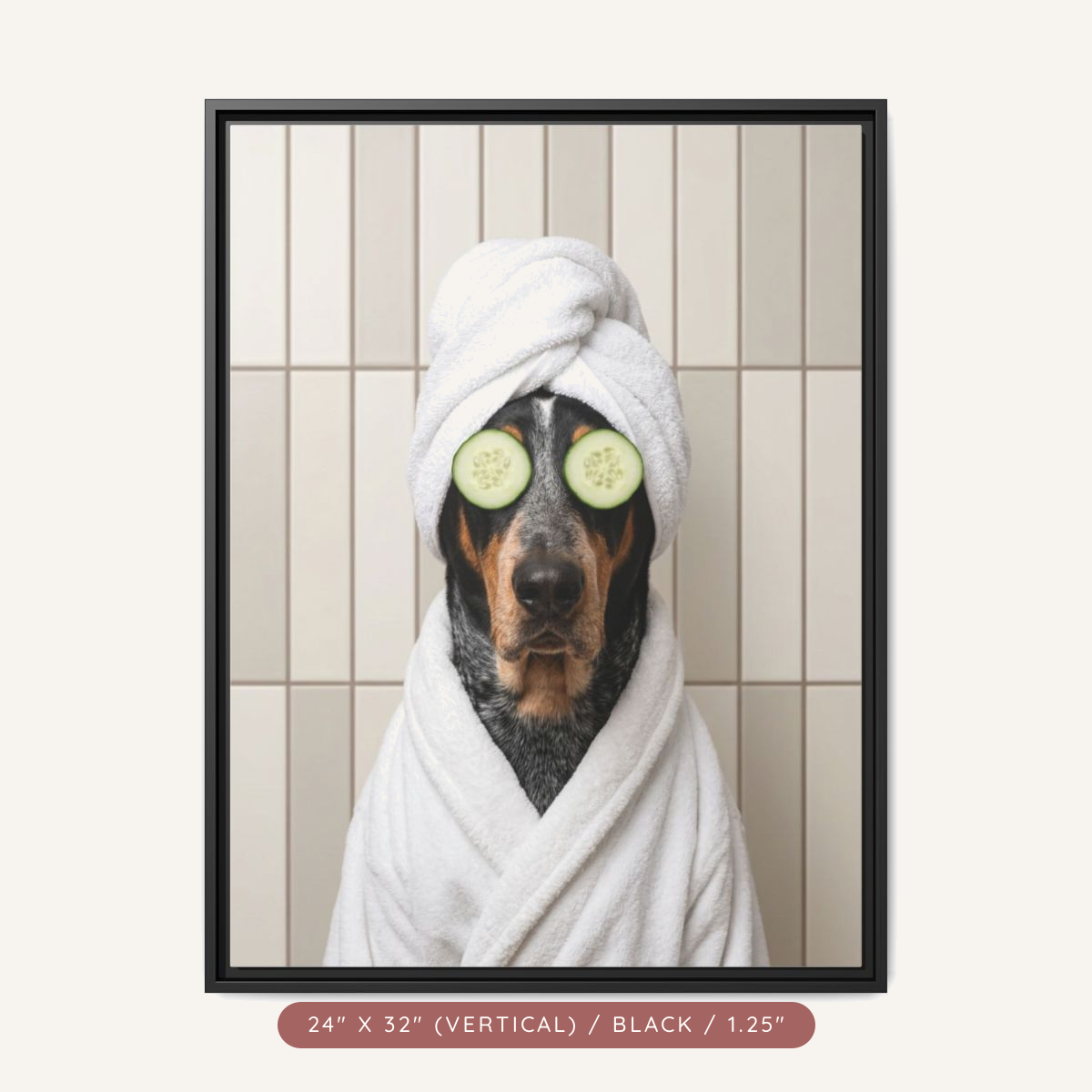 Custom Spa Portrait on Matte Canvas, Framed — Pampered & Framed — view 53