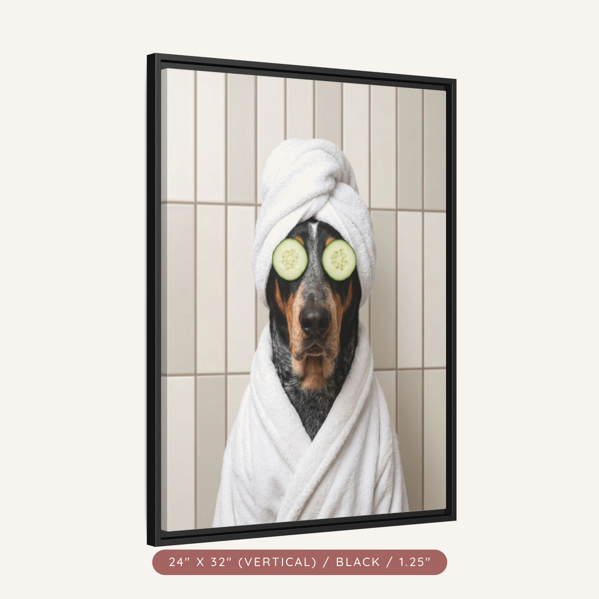 Custom Spa Portrait on Matte Canvas, Framed — Pampered & Framed — view 57