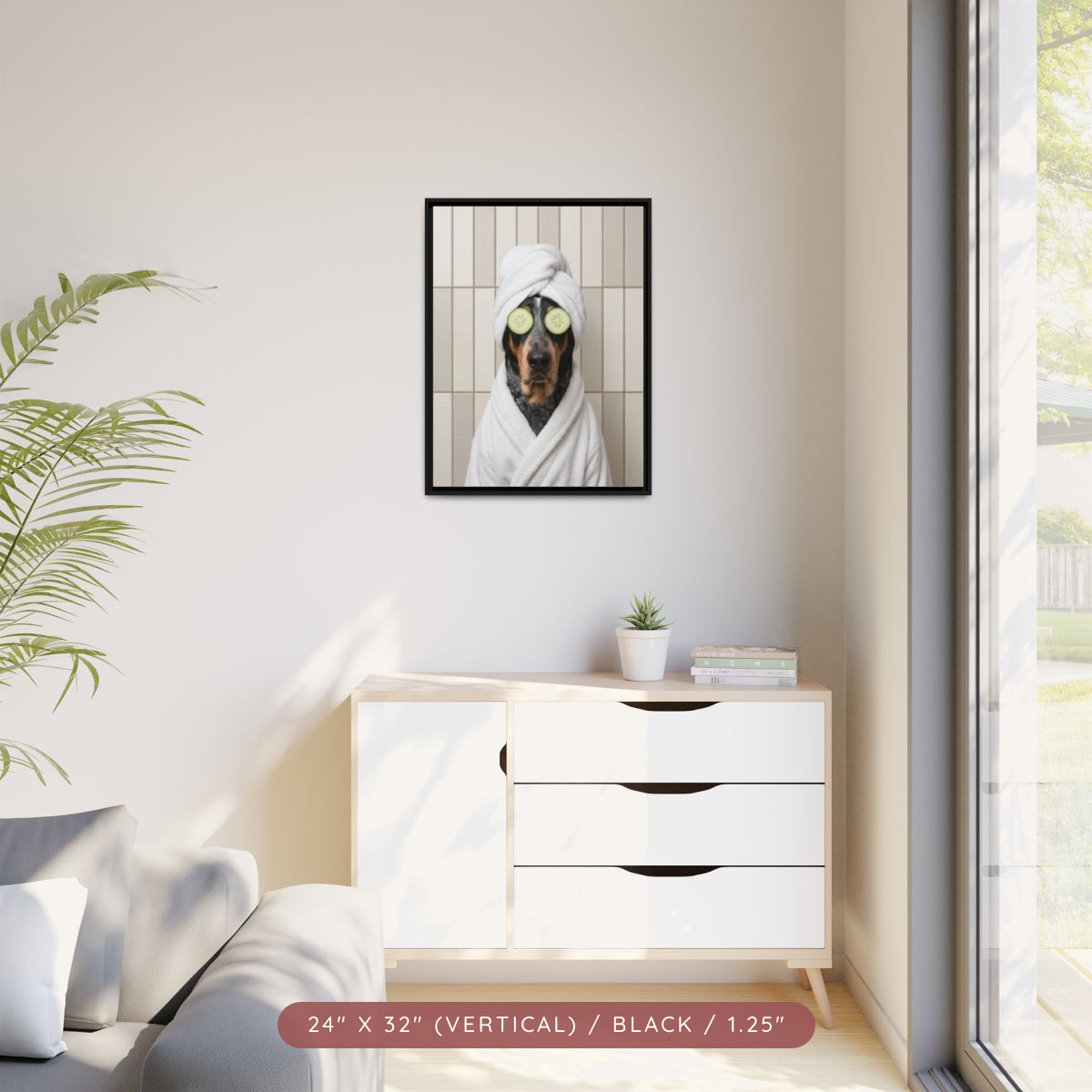 Custom Spa Portrait on Matte Canvas, Framed — Pampered & Framed — view 61