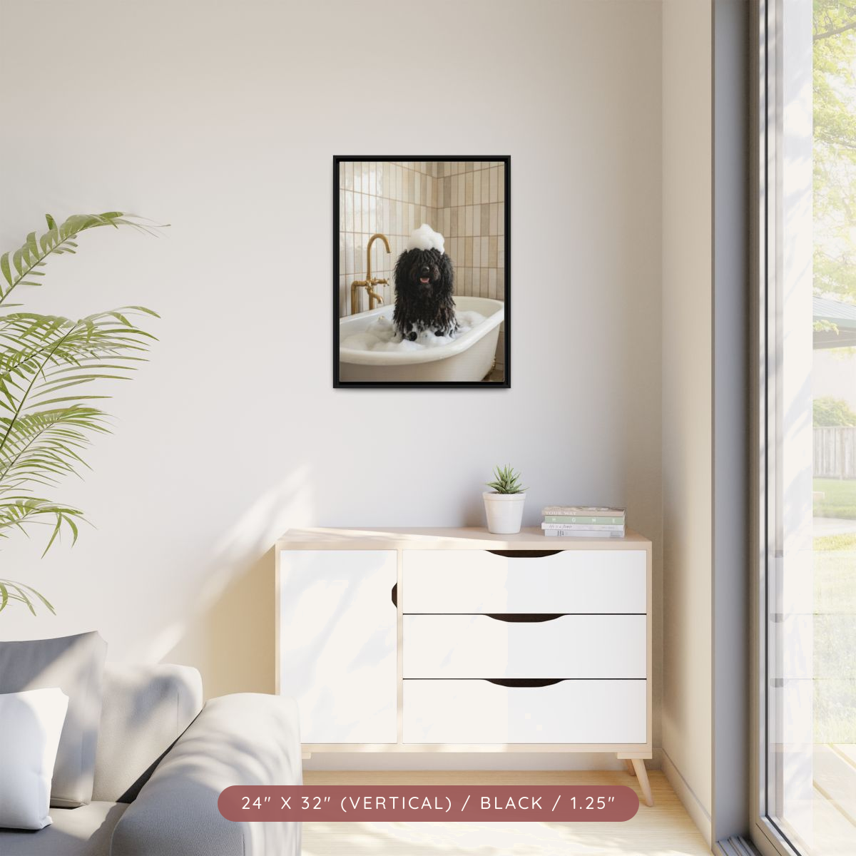 Custom Bath Portrait, Framed Matte Canvas — Bubble Bath Bliss — view 61