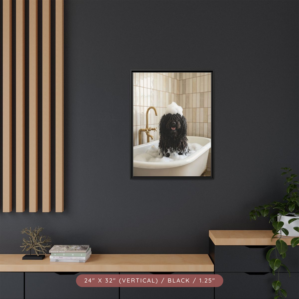 Custom Bath Portrait, Framed Matte Canvas — Bubble Bath Bliss — view 65