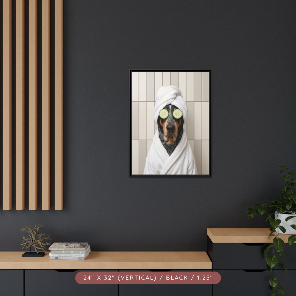 Custom Spa Portrait on Matte Canvas, Framed — Pampered & Framed — view 65