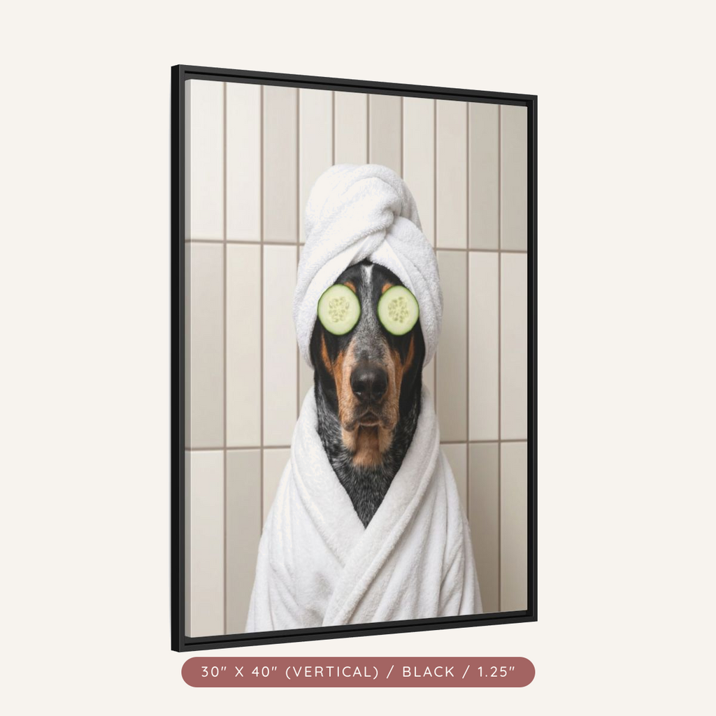 Custom Spa Portrait on Matte Canvas, Framed — Pampered & Framed — view 73