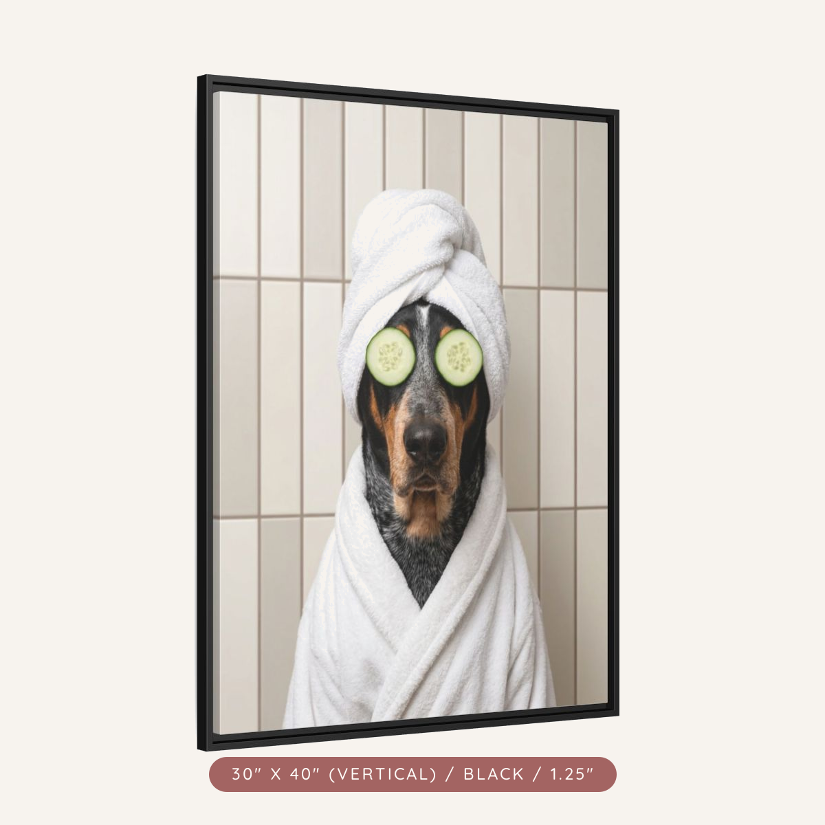 Custom Spa Portrait on Matte Canvas, Framed — Pampered & Framed — view 73
