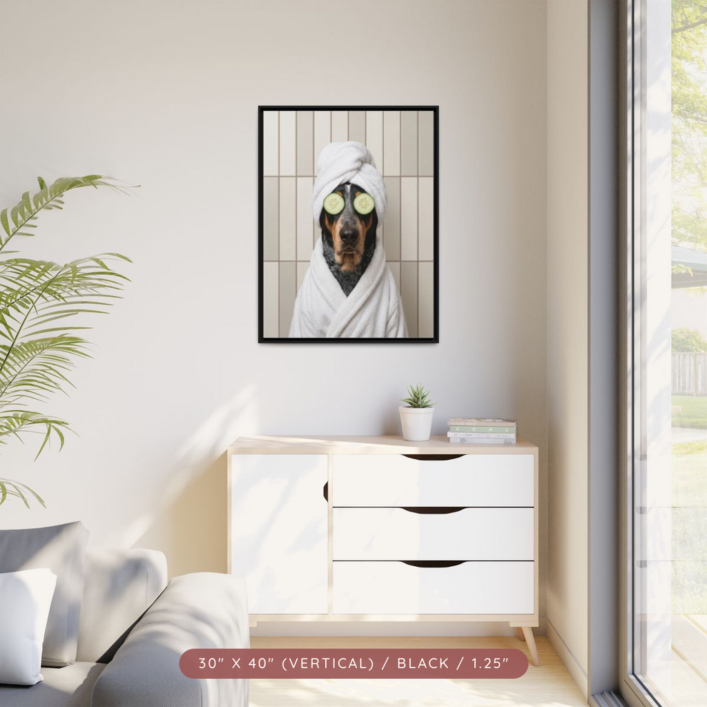 Custom Spa Portrait on Matte Canvas, Framed — Pampered & Framed — view 77