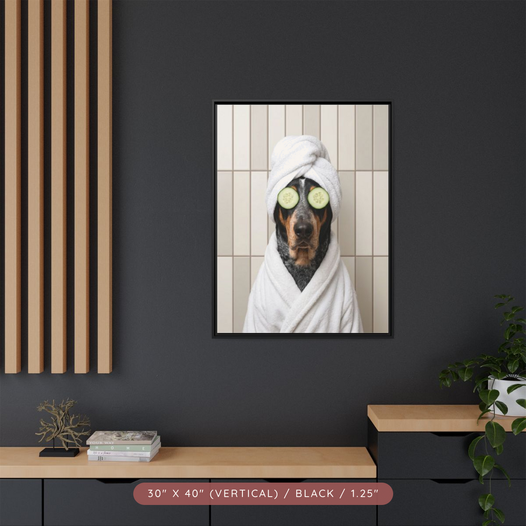 Custom Spa Portrait on Matte Canvas, Framed — Pampered & Framed — view 81