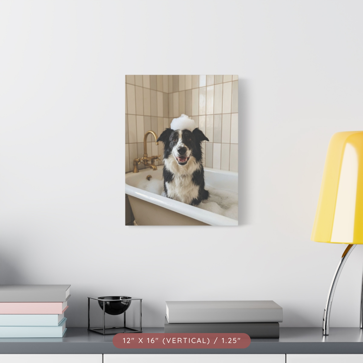 Custom Bath-Time Portrait on Matte Canvas — Bubbles & Joy — view 9