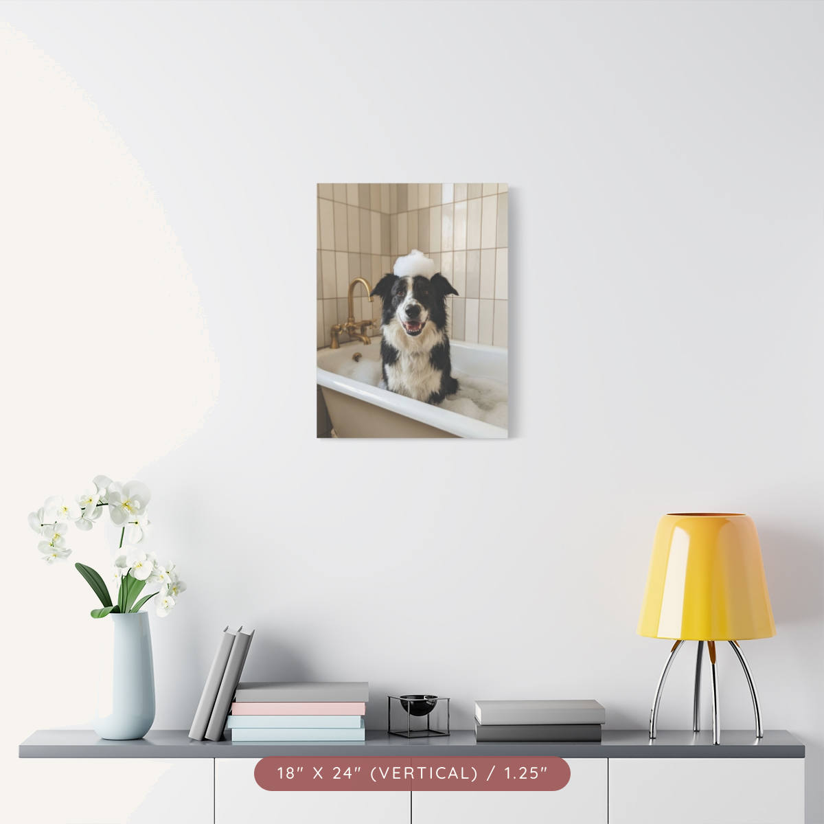 Custom Bath-Time Portrait on Matte Canvas — Bubbles & Joy — view 14