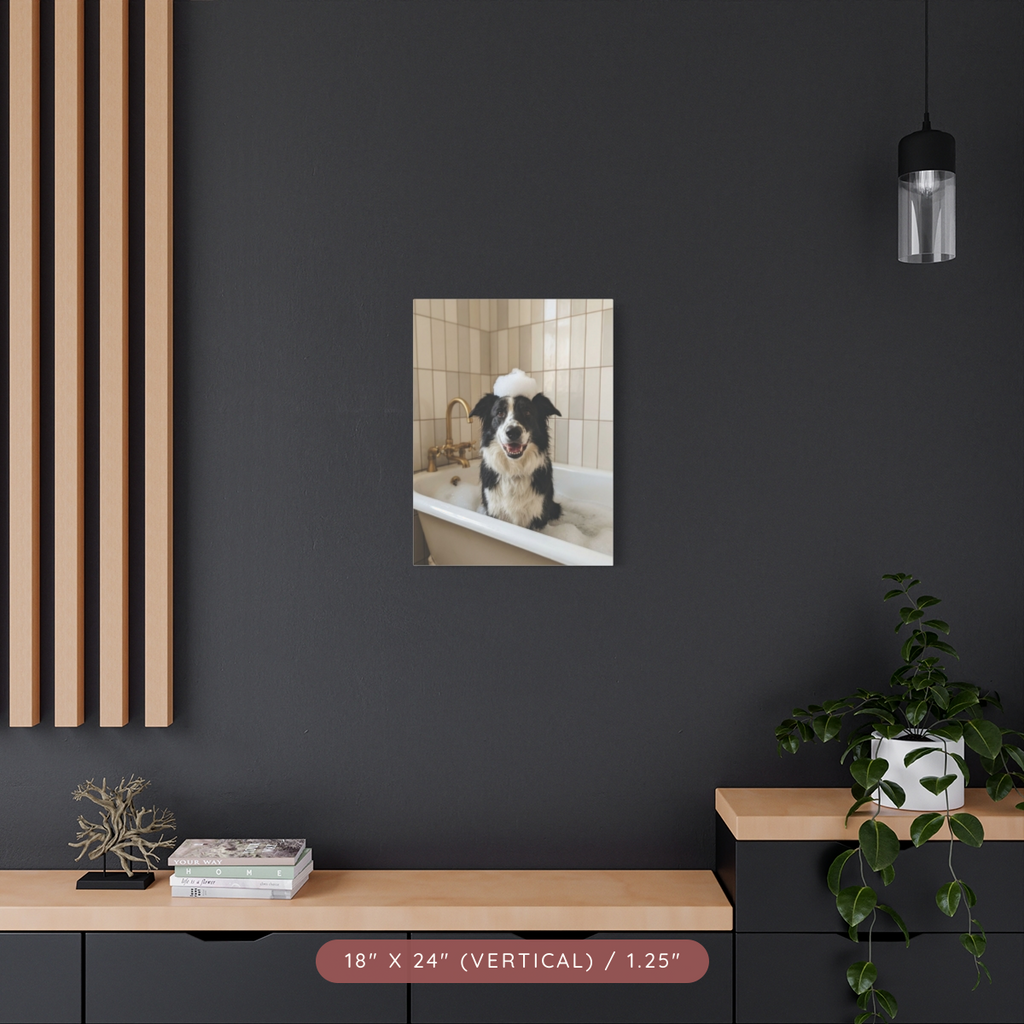 Custom Bath-Time Portrait on Matte Canvas — Bubbles & Joy — view 15