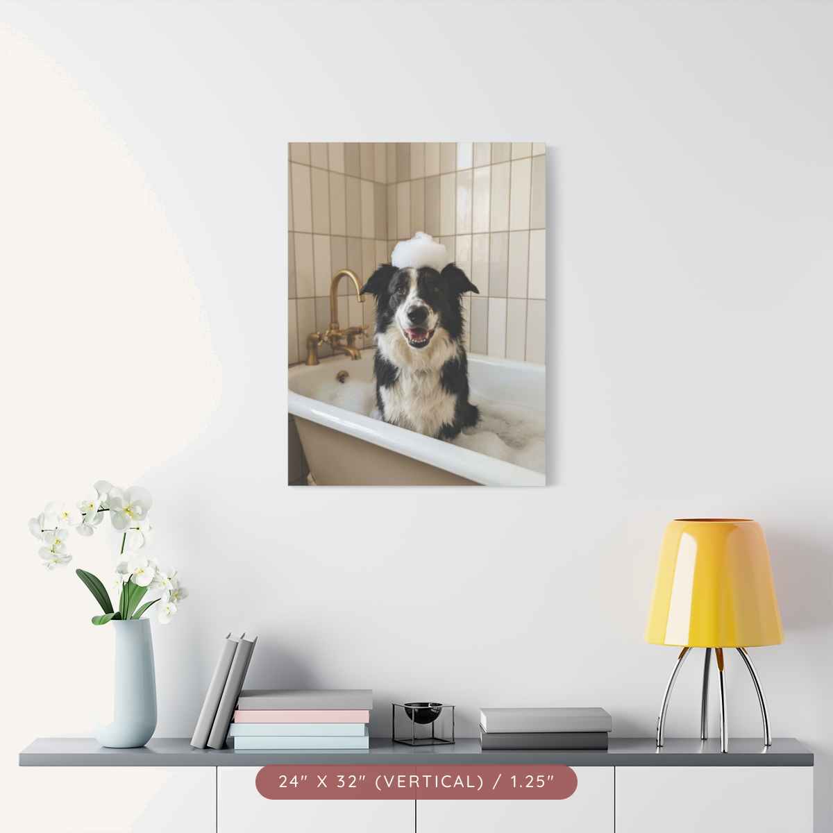 Custom Bath-Time Portrait on Matte Canvas — Bubbles & Joy — view 19