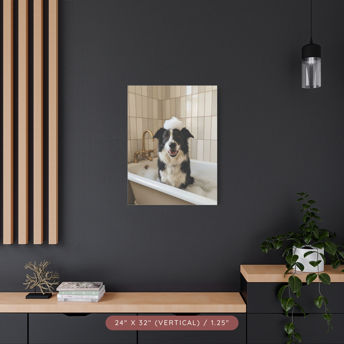 Custom Bath-Time Portrait on Matte Canvas — Bubbles & Joy — view 20