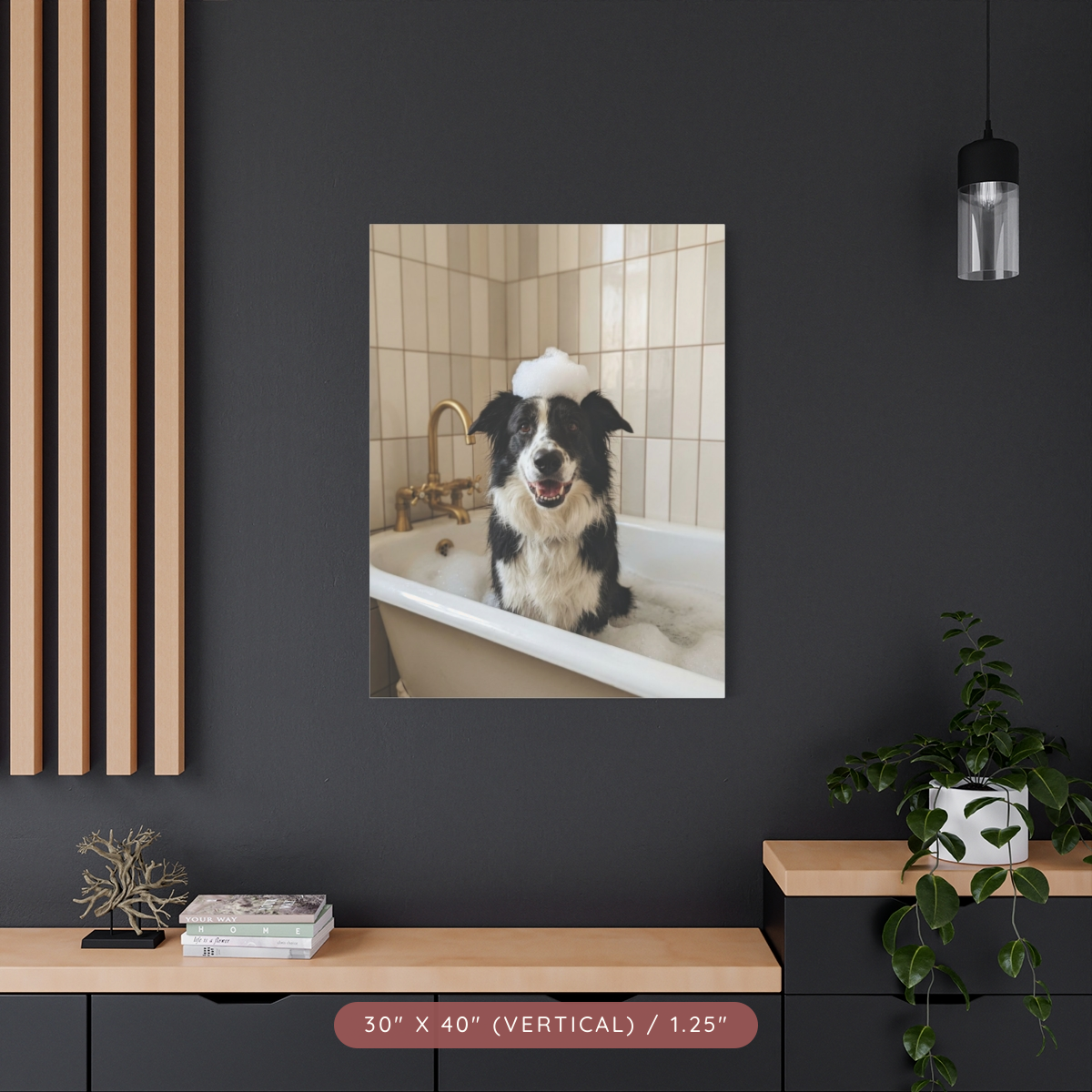 Custom Bath-Time Portrait on Matte Canvas — Bubbles & Joy — view 25