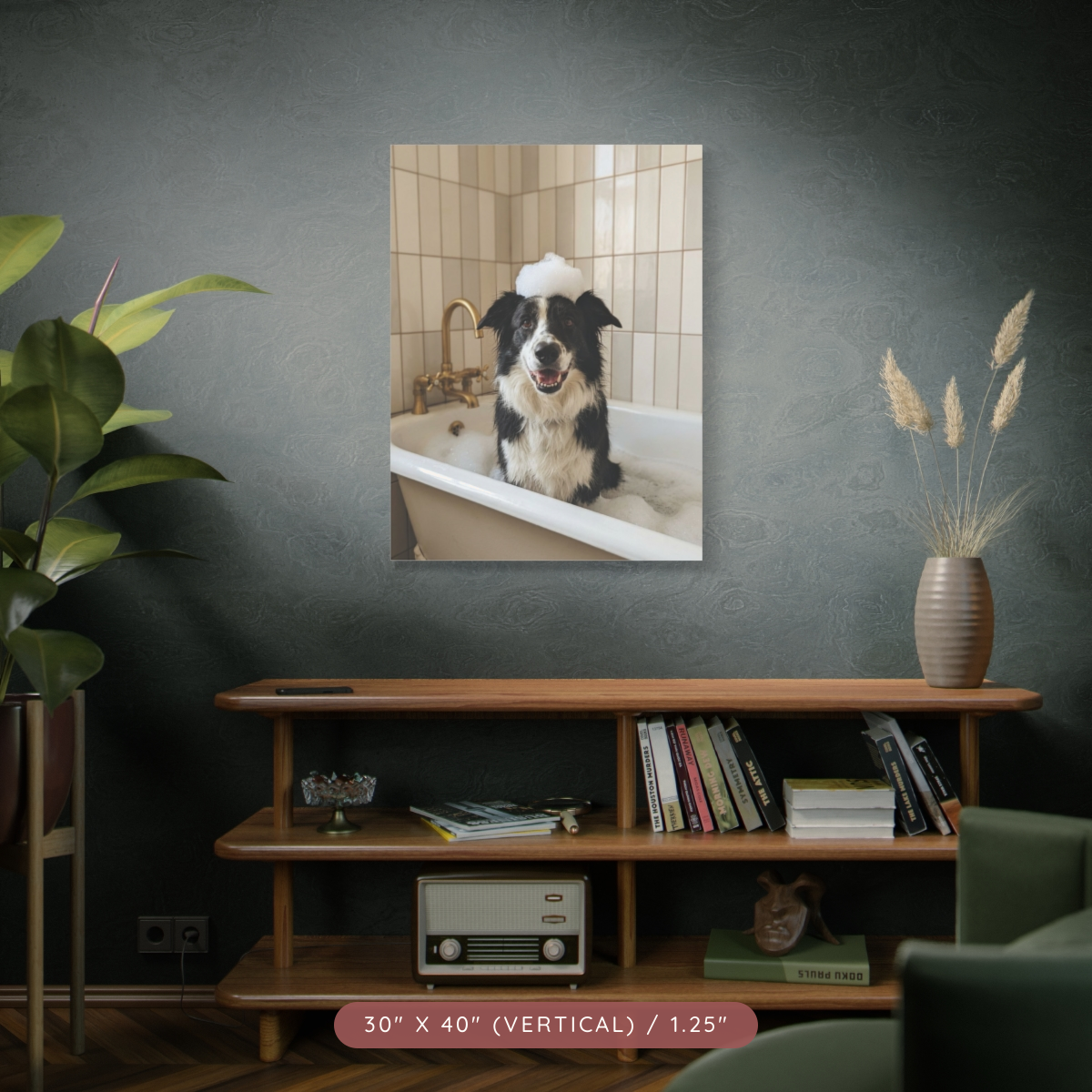 Custom Bath-Time Portrait on Matte Canvas — Bubbles & Joy — view 26