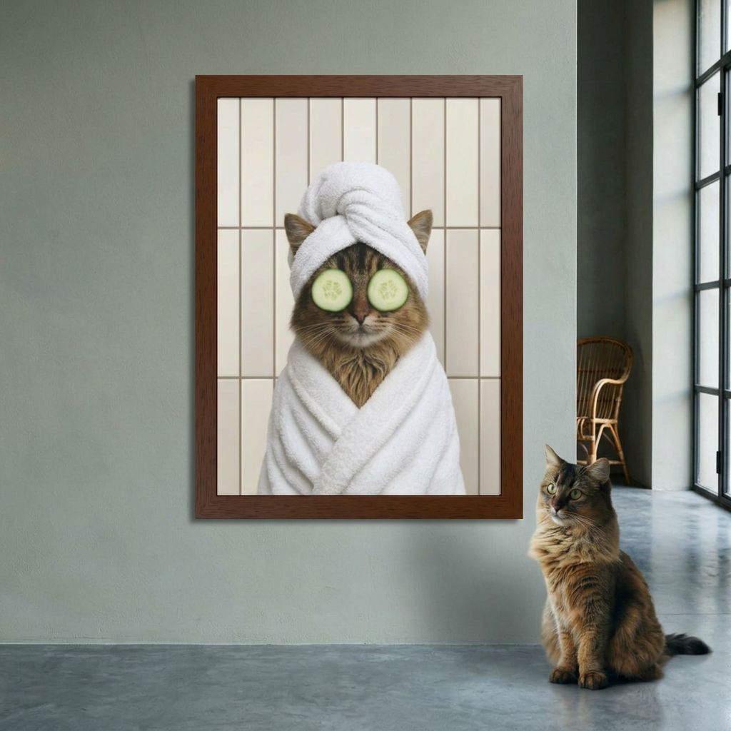 Custom Spa Day Portrait, Framed Poster — Pampered & Framed